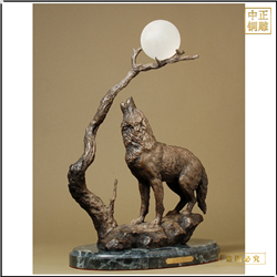 鑄銅關公 動物雕塑銅狼鑄造