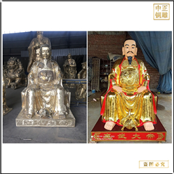 鑄銅關公 真武大帝銅雕塑擺件