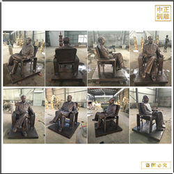 鑄銅關(guān)公 名人人物銅雕塑展示圖