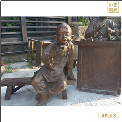 鑄銅關(guān)公 步行街人物銅雕塑制作價(jià)格