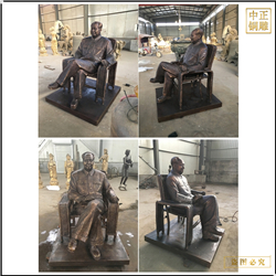 鑄銅關(guān)公 名人人物坐像銅雕塑