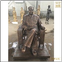 鑄銅關(guān)公 坐像名人人物銅雕塑鑄造