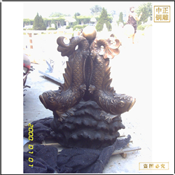 裝飾銅魚(yú)雕塑鑄造