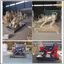 鑄銅關公 純銅華爾街牛鑄造