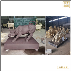 鑄銅關公 廣場小型華爾街銅牛