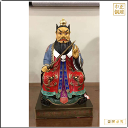 鑄銅關公 小型張天師銅像