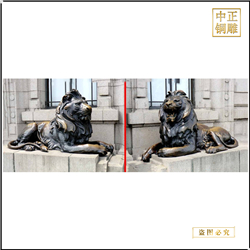 鑄銅關公 臥式銅獅子設計