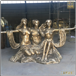 鑄銅關公 公園西方人物雕塑