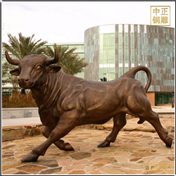 鑄銅關公 奔牛銅雕