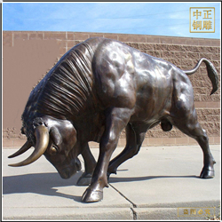 鑄銅關公 3米長開荒牛雕塑