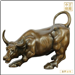鑄銅關公 大型華爾街銅牛圖片