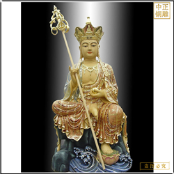 鑄銅關公 地藏菩薩擺件