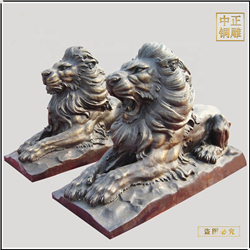 鑄銅關公 大型西方銅獅