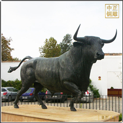 鑄銅關公 牛氣沖天銅雕