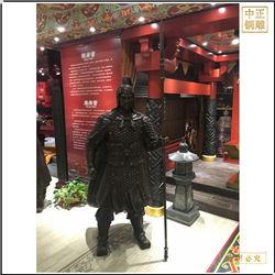 鑄銅關公 景區拿劍槍人物銅雕塑