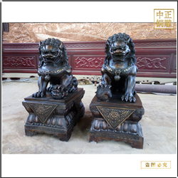 鑄銅關公 故宮銅獅子擺件