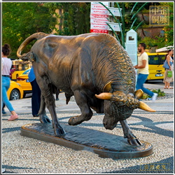 鑄銅關公 景觀銅雕開荒牛雕塑