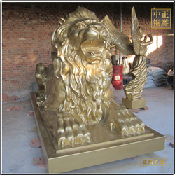 鑄銅關(guān)公 金色銅獅子圖片