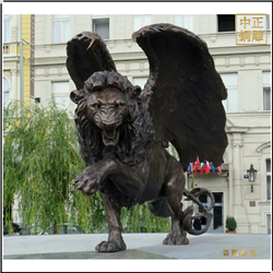 景觀大型帶翅膀銅獅子 景觀大型帶翅膀銅獅子