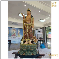 鑄銅關(guān)公 1米站像銅佛像