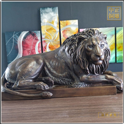 鑄銅關(guān)公 客廳銅獅子擺件