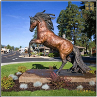 鑄銅關公 景觀銅馬雕塑廠家