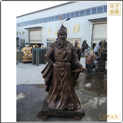 鑄銅關公 古代人物雕塑定做