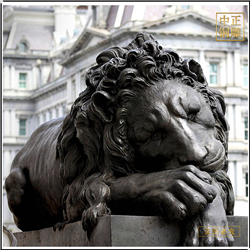 趴著西洋獅銅雕 趴著西洋獅銅雕