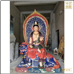 鑄銅關公 大型文殊普賢雕塑