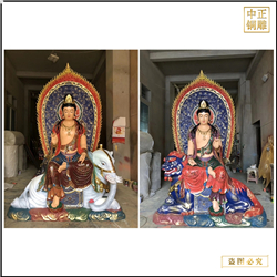 鑄銅關公 廠家文殊普賢銅像