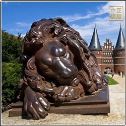 睡覺(jué)銅獅子雕塑 睡覺(jué)銅獅子雕塑