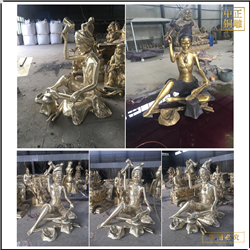 鑄銅關(guān)公 古代坐像打鐵雕塑