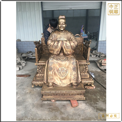 鑄銅關(guān)公 貼金大型人物雕塑