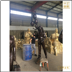 鑄銅關公 美女購物人物銅雕塑銷售