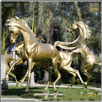 小區(qū)擺放動物銅馬雕塑