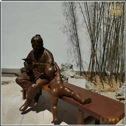鑄銅關(guān)公 古代母子玩耍銅雕塑