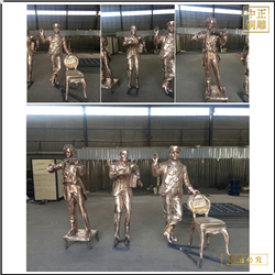 鑄銅關(guān)公 純銅玩音樂人物雕塑