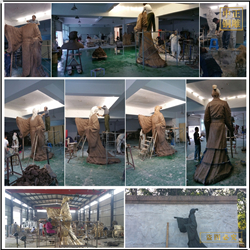 鑄銅關公 大型景觀人物雕塑鑄造