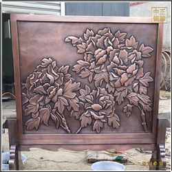 鑄銅關公 景觀銅浮雕屏風