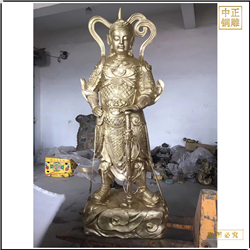 鑄銅關公 制做鑄銅韋陀佛像