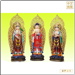 鑄銅關(guān)公 背光西方三圣佛像