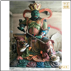 鑄銅關(guān)公 鑄銅四大天王像貼金廠家