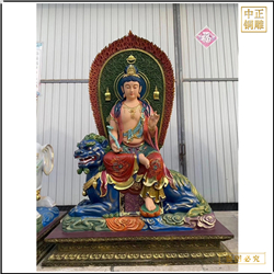 鑄銅關(guān)公 小型文殊普賢菩薩銅佛像