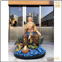 鑄銅關(guān)公 鑄銅文殊普賢菩薩像廠家