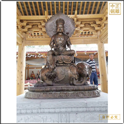 鑄銅關(guān)公 定制立式小型文殊銅佛像