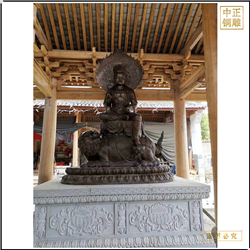 鑄銅關(guān)公 供奉文殊普賢菩薩銅像