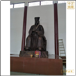 鑄銅關公 徐若木坐像銅雕塑