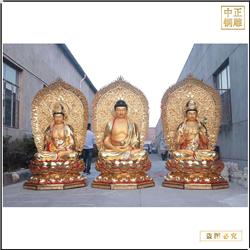 鑄銅關公 大型西方三圣銅像訂購批發