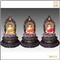 鑄銅關公 廠家供應西方三圣佛像