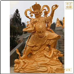 鑄銅關(guān)公 貼金四大天王銅佛像鑄造廠